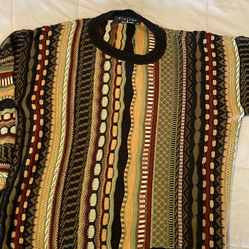 Mens Cosby Sweater vintage stripe 1980s 90s Classic Protege